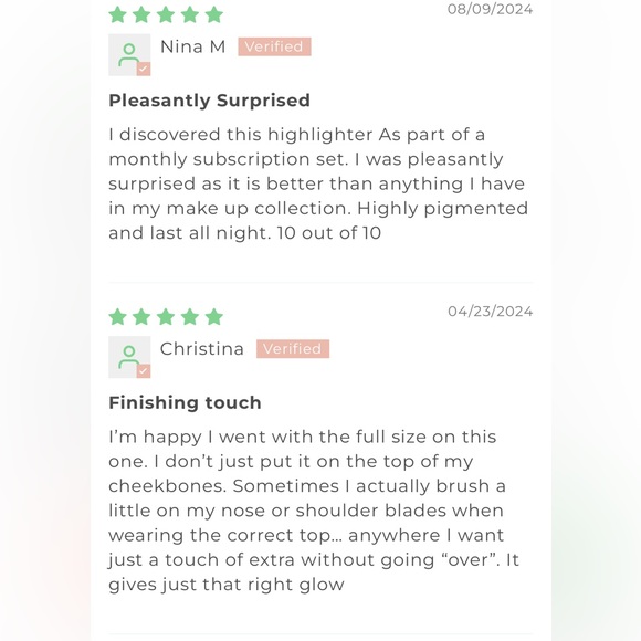 🏷️🏷️ Seraphine Botanicals Diamantine beaming highlighter mini in Oyster NEW! - Picture 6 of 8